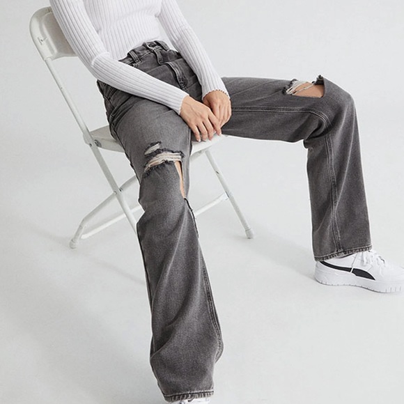 PacSun Black Washed Ripped Boyfriend Jeans - Picture 1 of 3